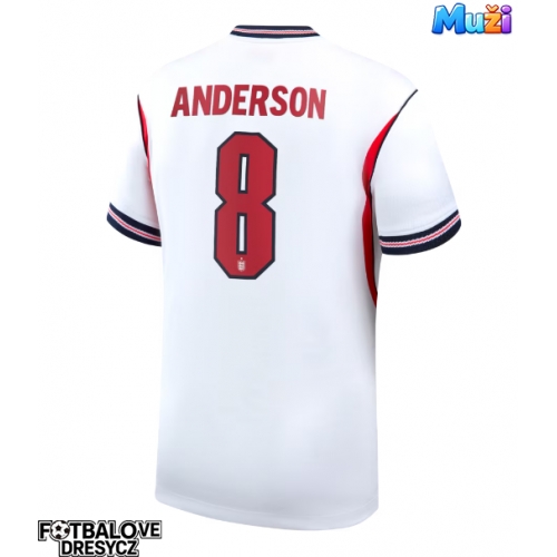 Anglie Elliot Anderson #8 Domácí Dres MS 2026 Krátký Rukáv Anglie Elliot Anderson #8 Domácí Dres MS 2026 Krátký Rukáv